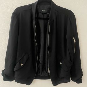 ZARA Black Bomber Jacket Size S